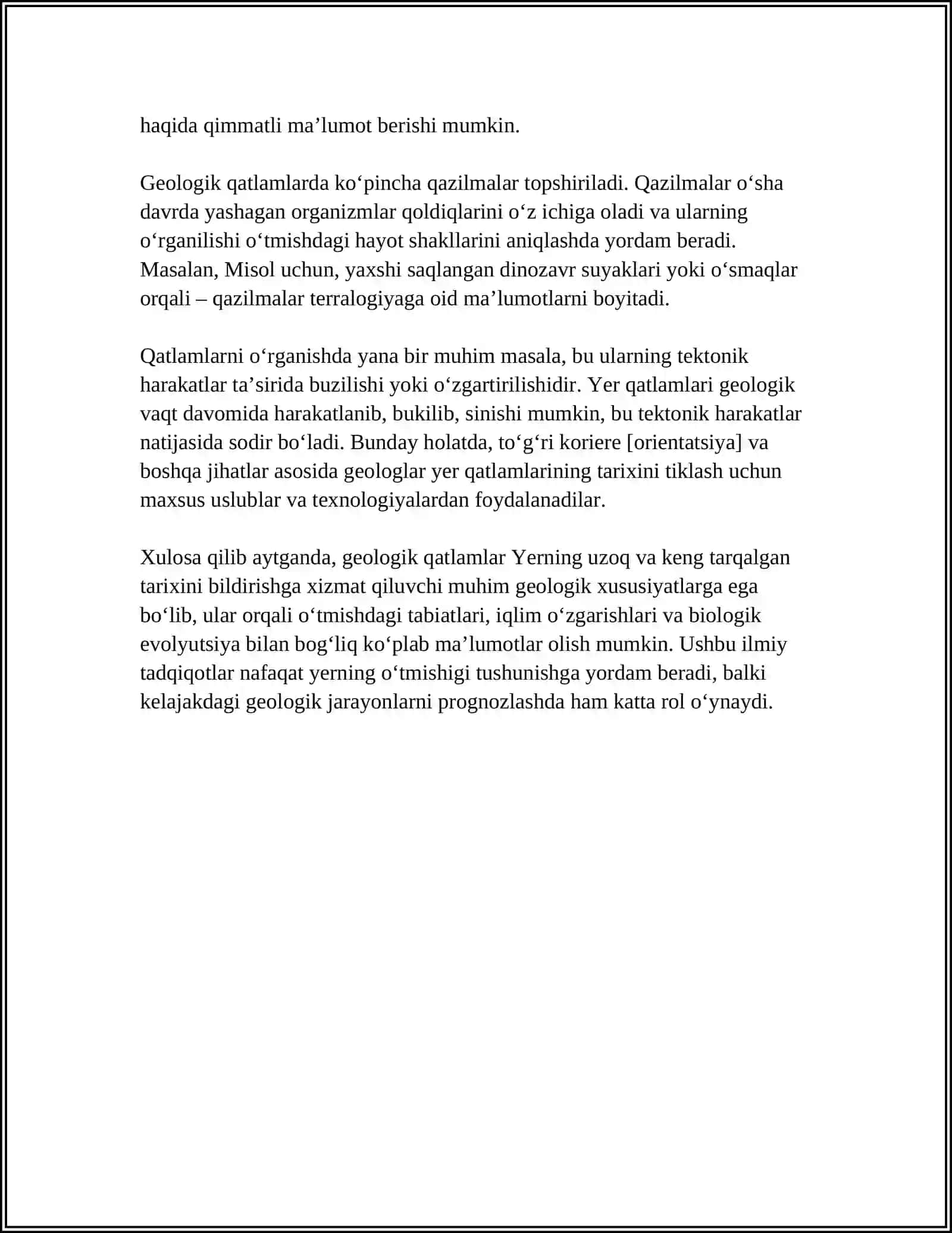 QARSHILIGI KATTA VA KICHIK QATLAMLAR RO‘PARASIDA USTKI GRADIYENT-ZOND VA OSTKI GRADIYENT-ZONDLAR KUZATILGAN ANOMALIYALARI SHAKLI 4