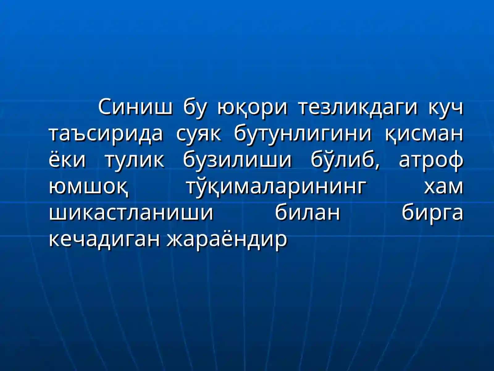 Suyaklar sinishi va bogʻimlar chiqishi , transport imablizatsia, yatrogeniya 4