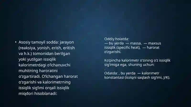 Kalorimetr. Turlari . ishlatilishi 4