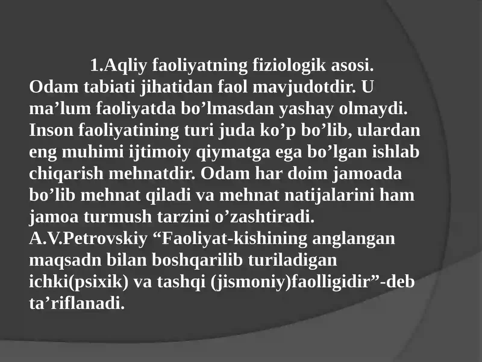 Aqliy faoliyat psixofiziologiyasi 4