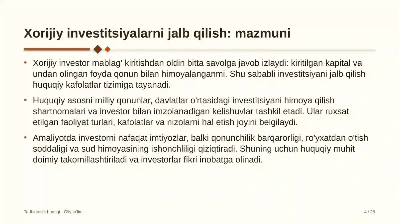 Kosmetika do'konlarida xorijiy investitsiyalarni jalb qilishning huquqiy asoslari 4