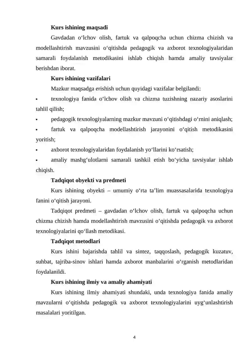 GAVDADAN O‘LCHOV OLISH VA CHIZMA TUZISHNI O‘QITISHNING PEDAGOGIK ASOSLARI 4