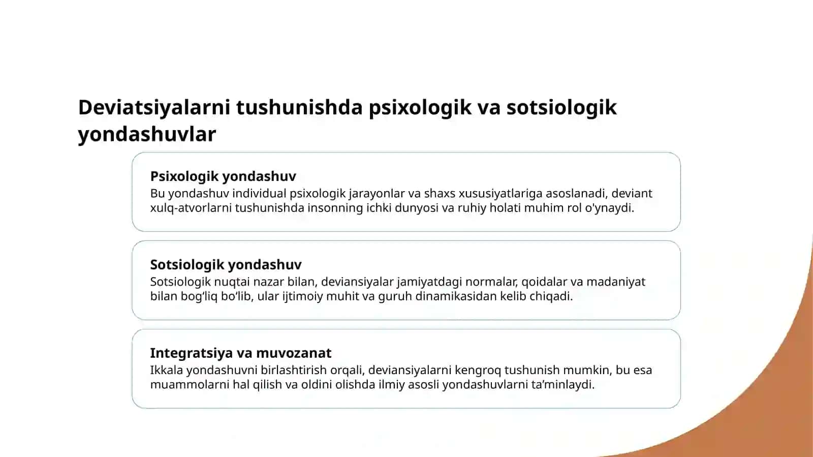 Deviatsiyalarni namoyon bõlish darajalari 4