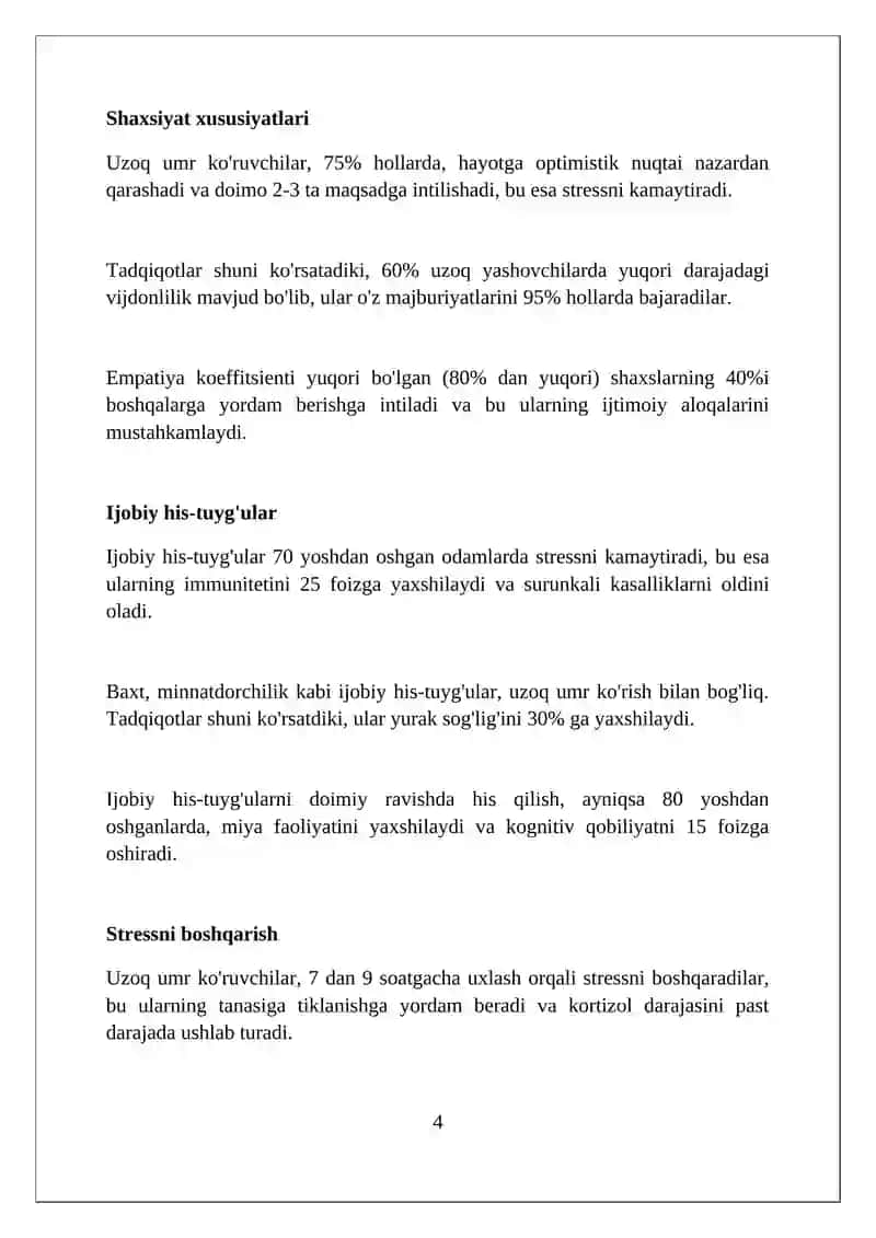Uzoq umr ko'ruvchilarning psixologik xususiyati 4