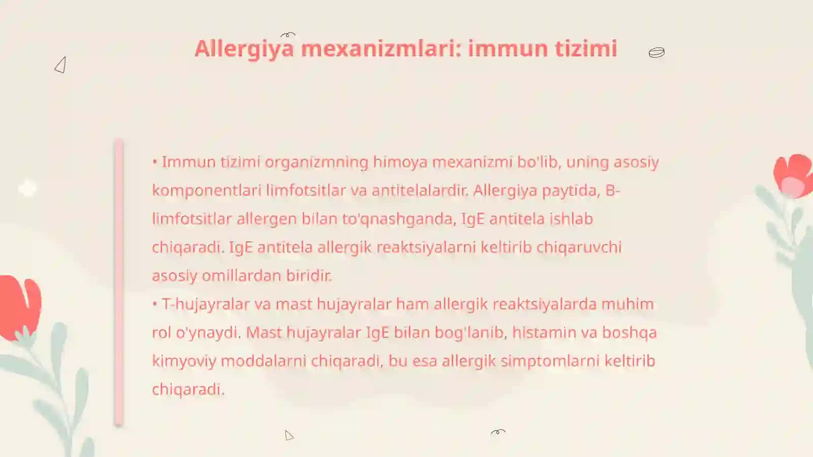 Allergiya mexanizmlari Patologik fiziologiyasi 4