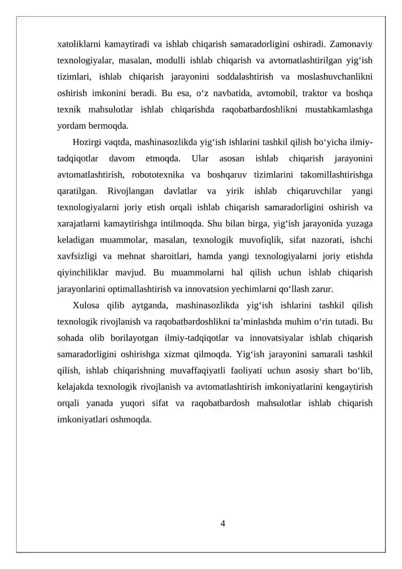 Yig`ish ishlarini tashkil etish 4