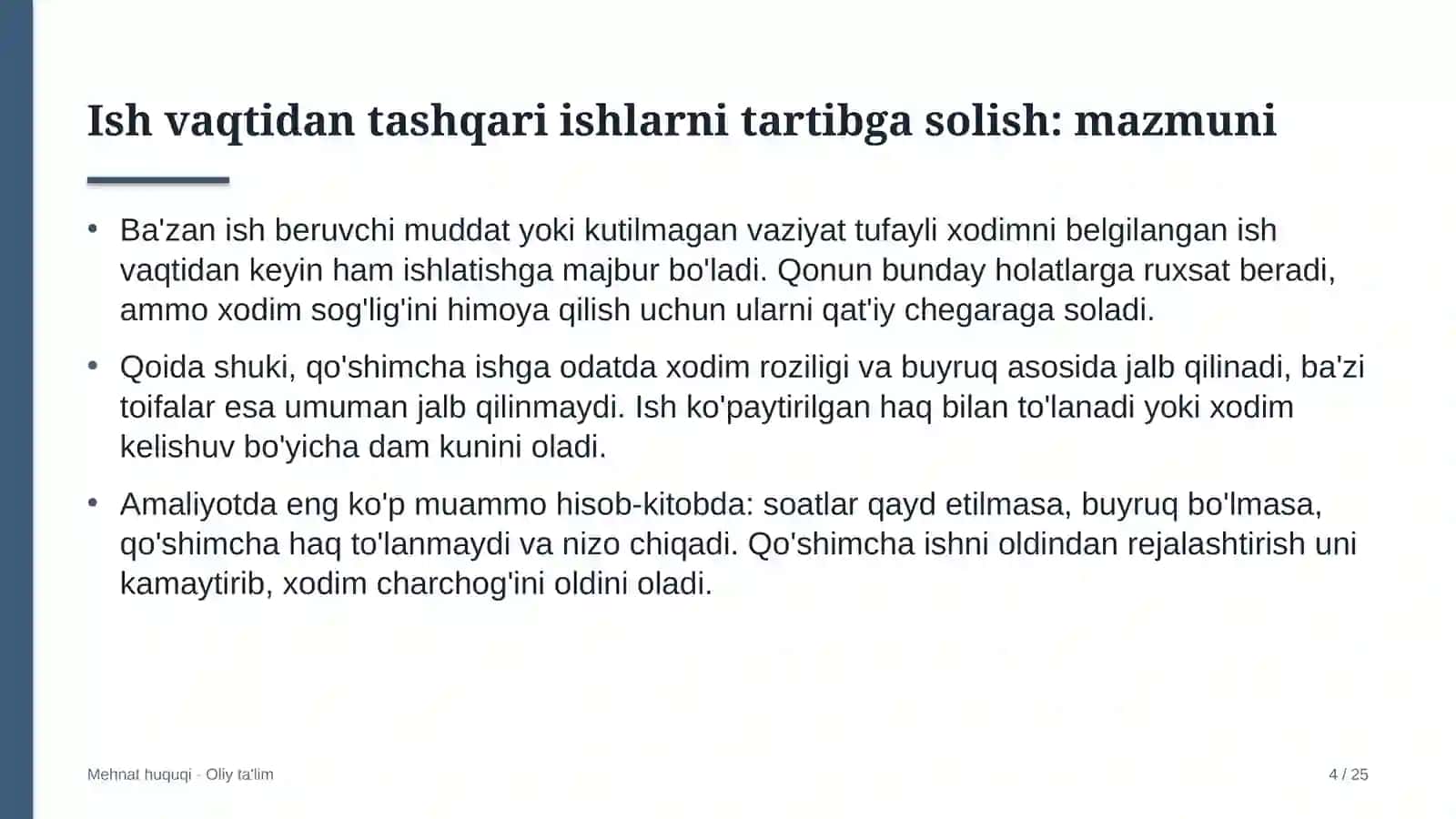 travmatologiya va ortopediya bo'limlarida ish vaqtidan tashqari ishlarni tartibga solish 9553 4