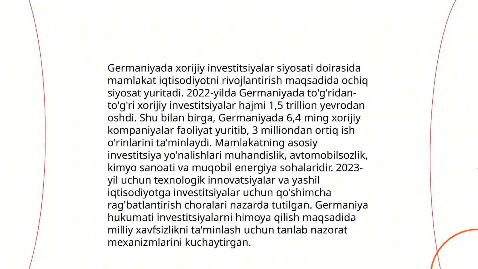Xorijiy jnvestitsiyalarni jalb qilish bo'yicha xorijig davlatlar tajribasi (rivojlangan davlatlar) 4