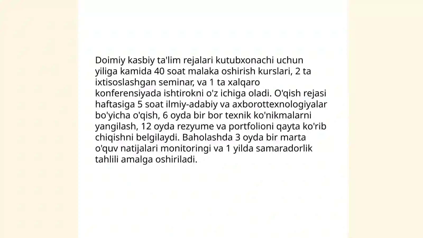 Kutubxonachining shaxsiy rivojlanish strategiyalari 4