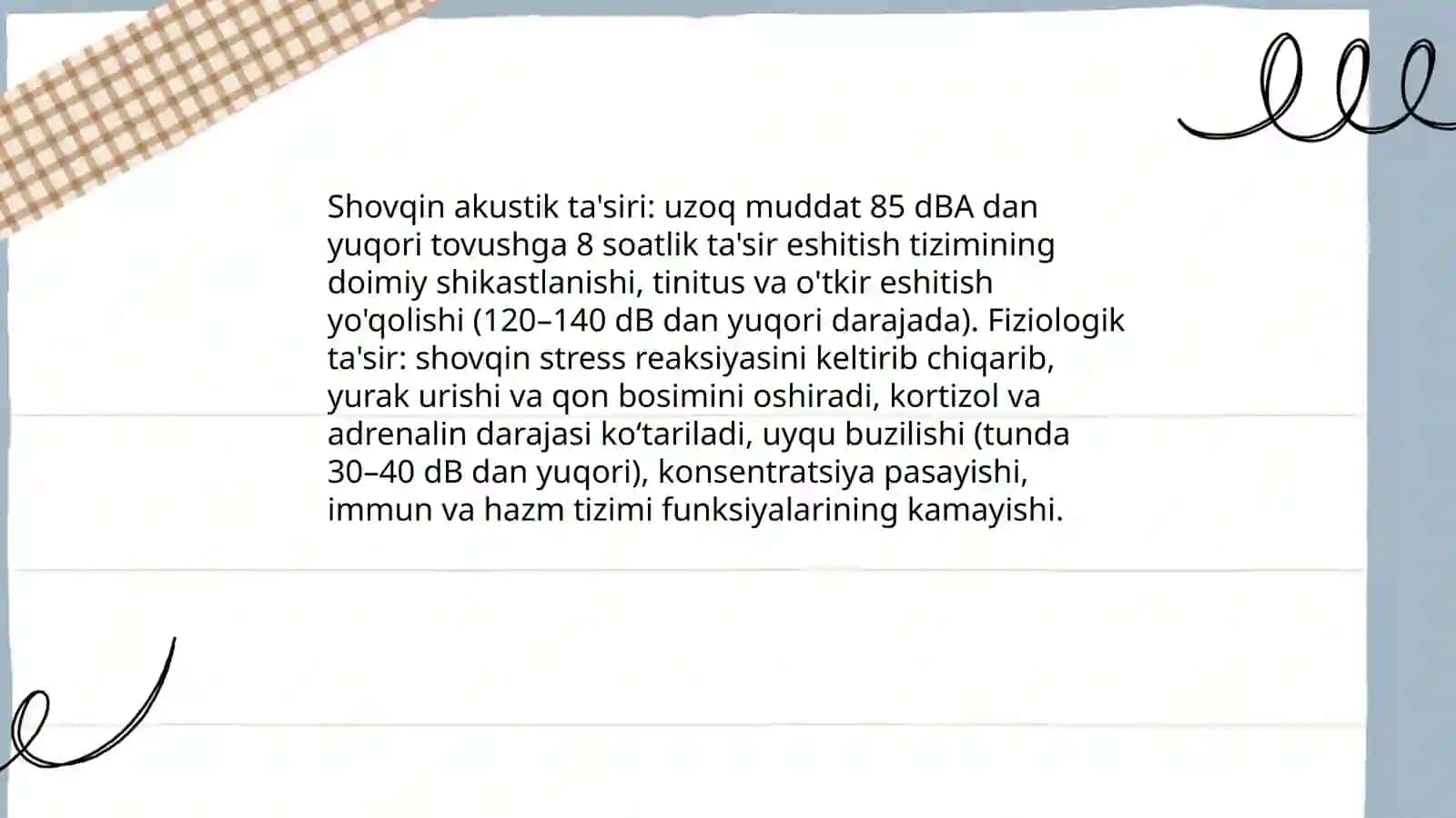 Ishlab chiqarishda shovqin va vibratsiyaning odam organizmiga tasiri 4
