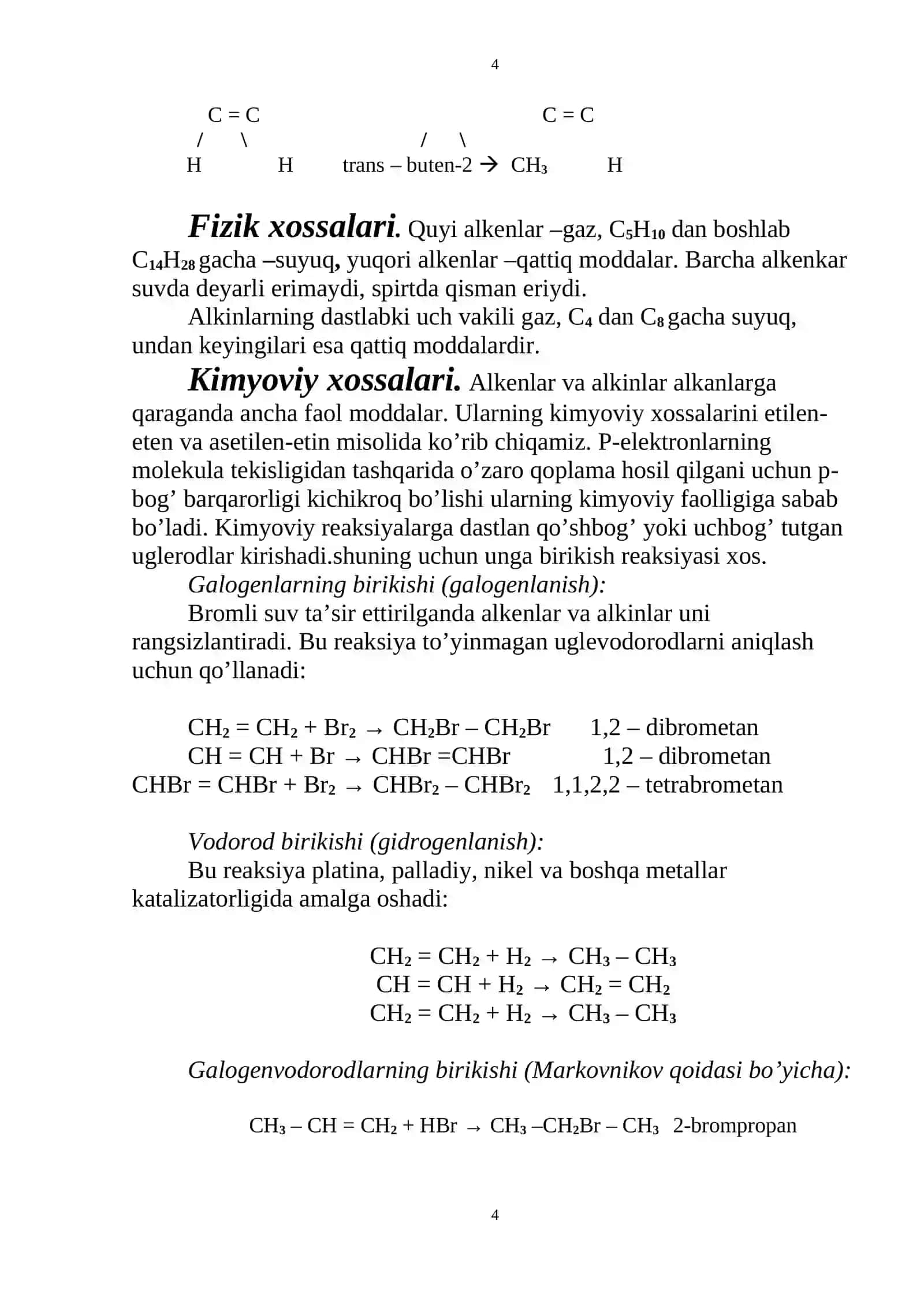 To’yinmagan uglevodorodlar 4