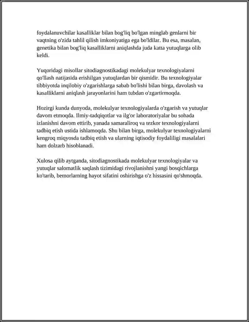 BUGUNGI KUNDA SITOLOGIYA FANINING YUTUQLARI, MUAMMOLARI VA ISTIQBOLI 4
