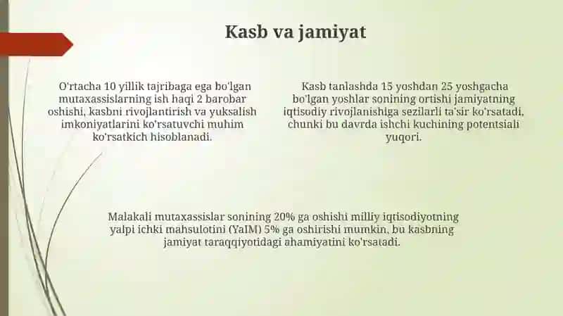 Kasb tushunchasi 4