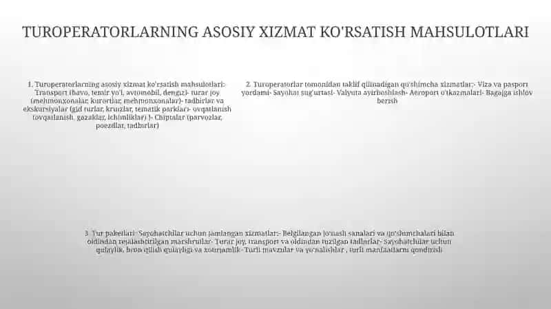 Asosiy Va Qo’Shimcha Xizmat MahsulotlariniO’Rganish 4