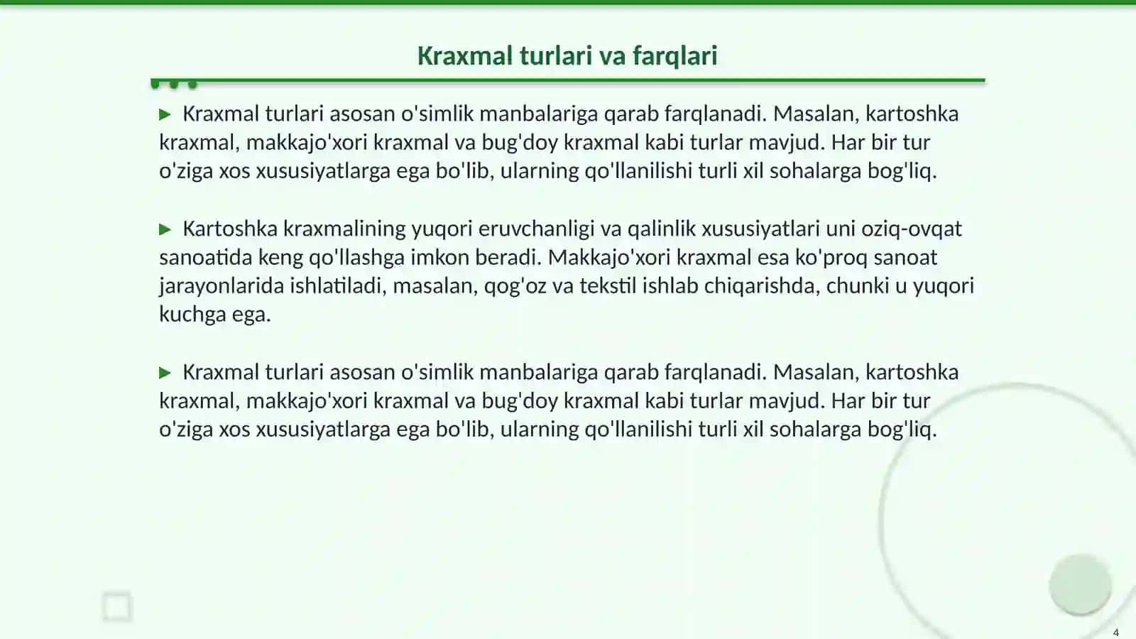 Kraxmalning Kimyoviy Tuzilishi 4