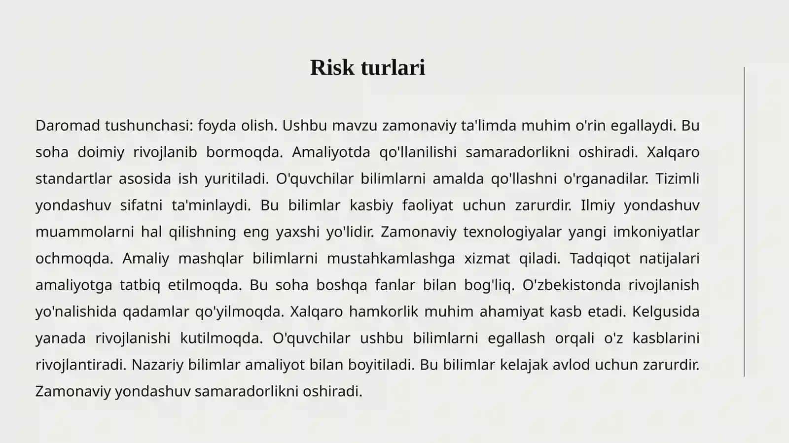Risk va daromad 4