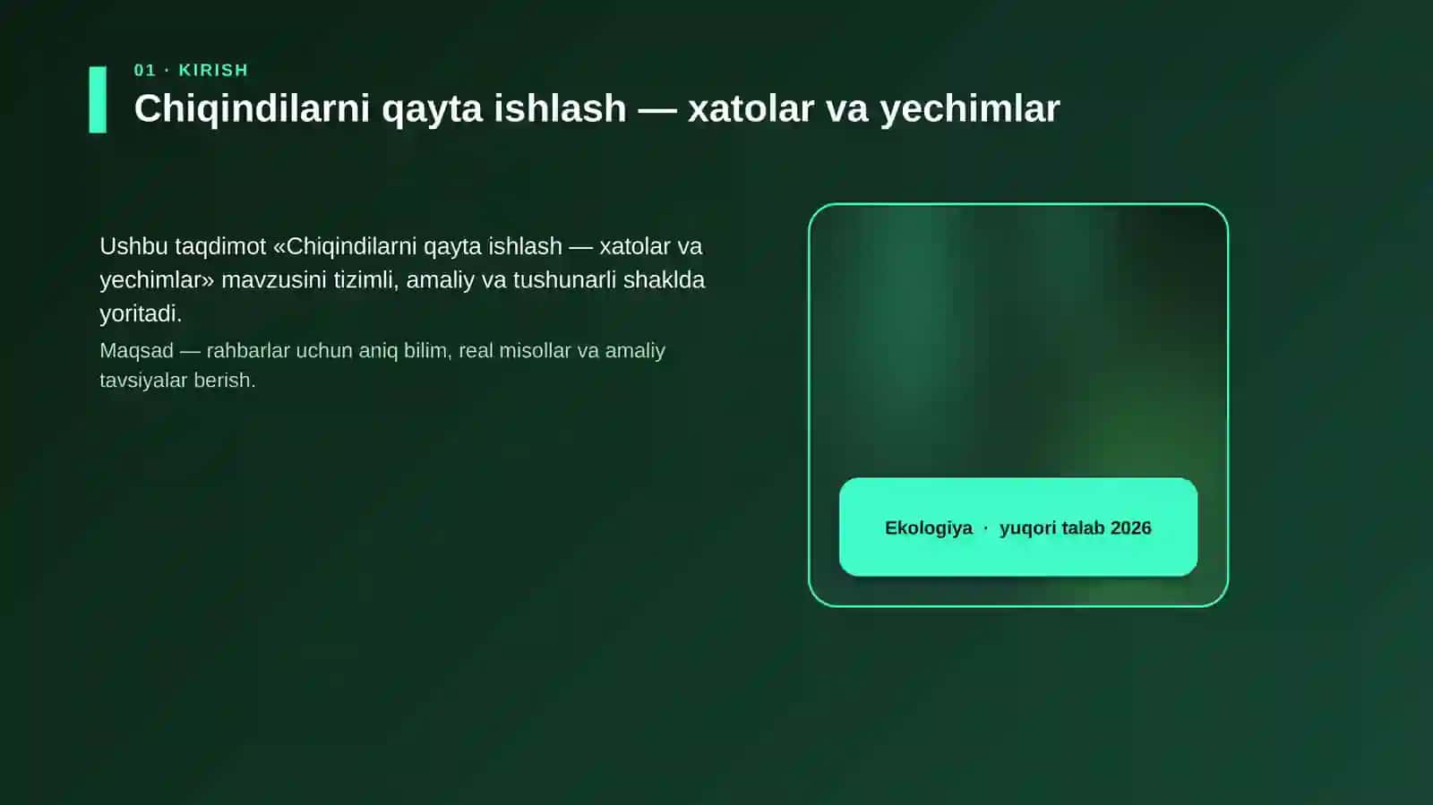 Chiqindilarni qayta ishlash — xatolar va yechimlar 4