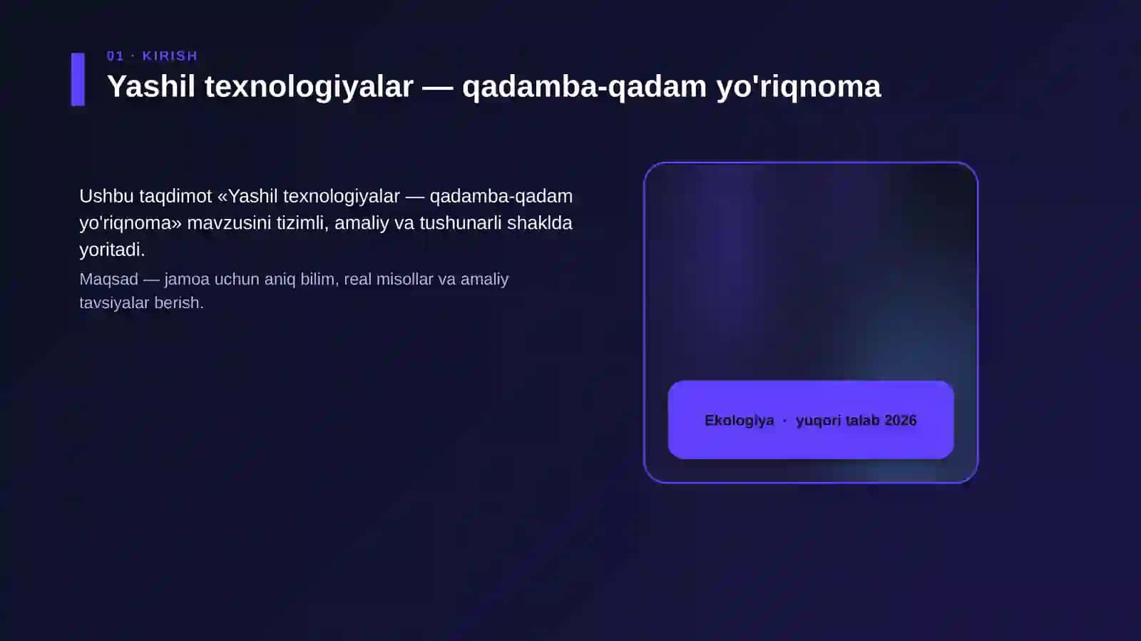 Yashil texnologiyalar — qadamba-qadam yo'riqnoma 4
