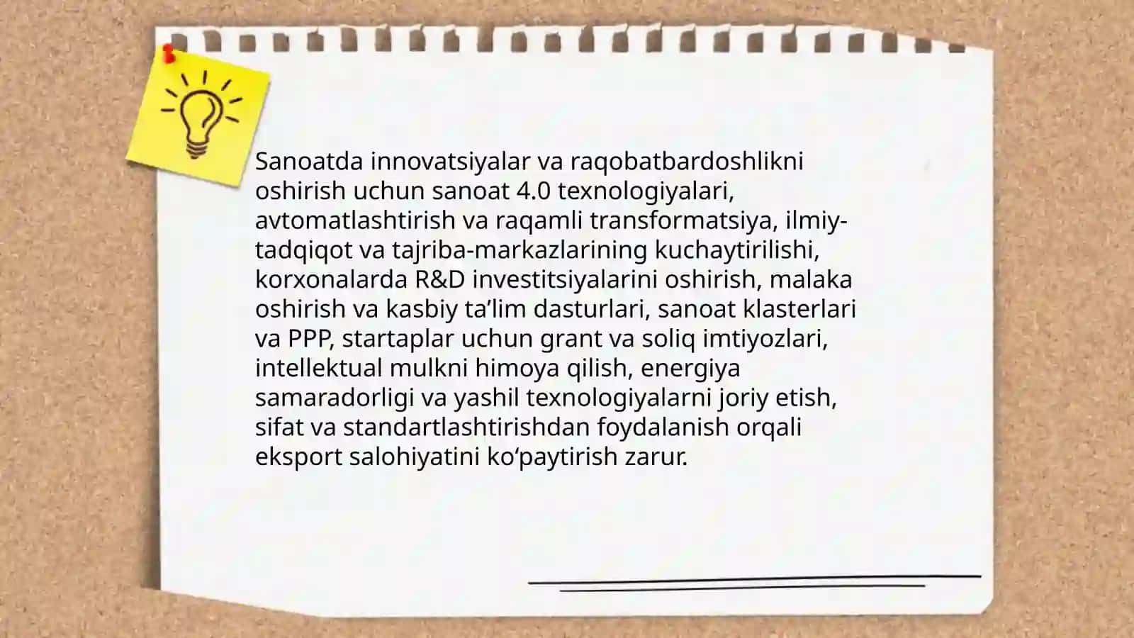 Sektorlar bo'yicha Innovatsion iqtisodiyot rivojlanishi Talaba 4