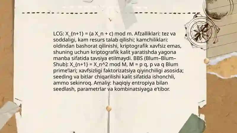Kriptografiyada sonli ketma-ketliklarning tatbiqlari 4