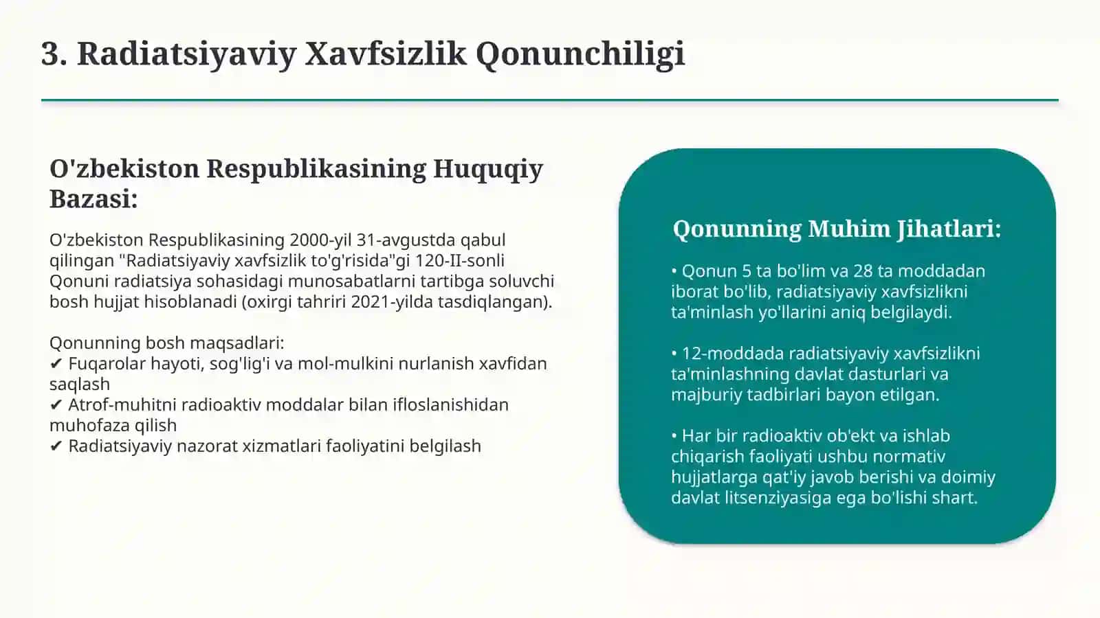 Radiatsion xavfsizlik — ionlashtiruvchi nurlanishdan himoyalanish 4