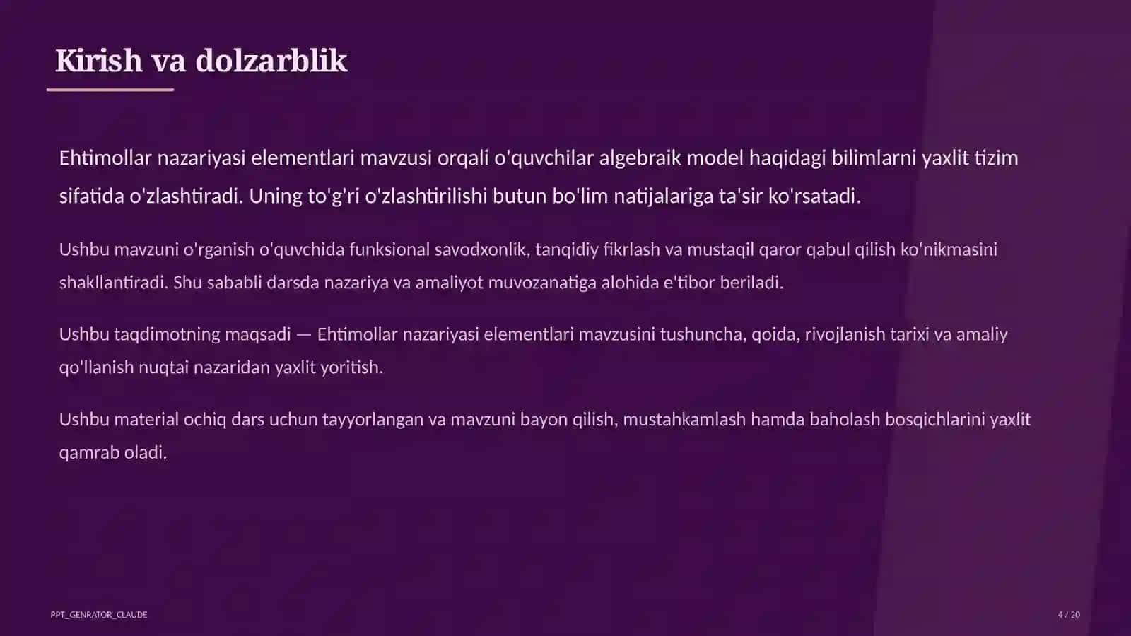 Ehtimollar nazariyasi elementlari (9-sinf) 4
