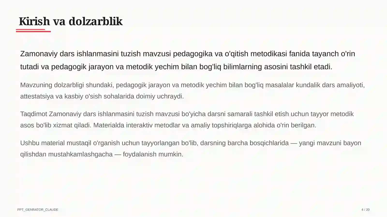 Zamonaviy dars ishlanmasini tuzish 4