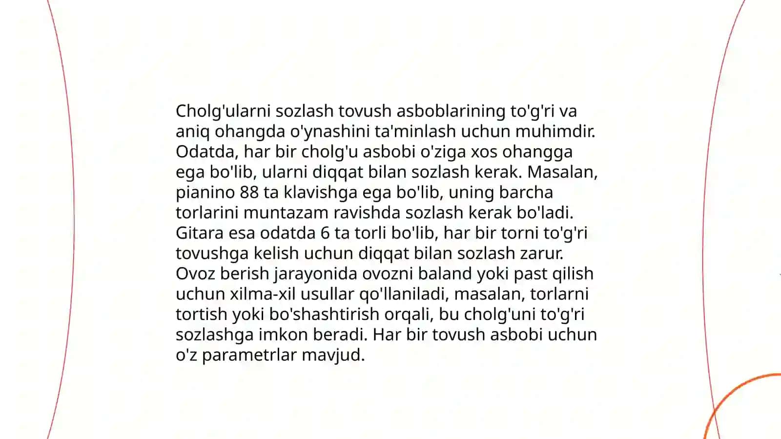 Musiqa asboblaridan ijrochilikga o'rgatish va usullari 4