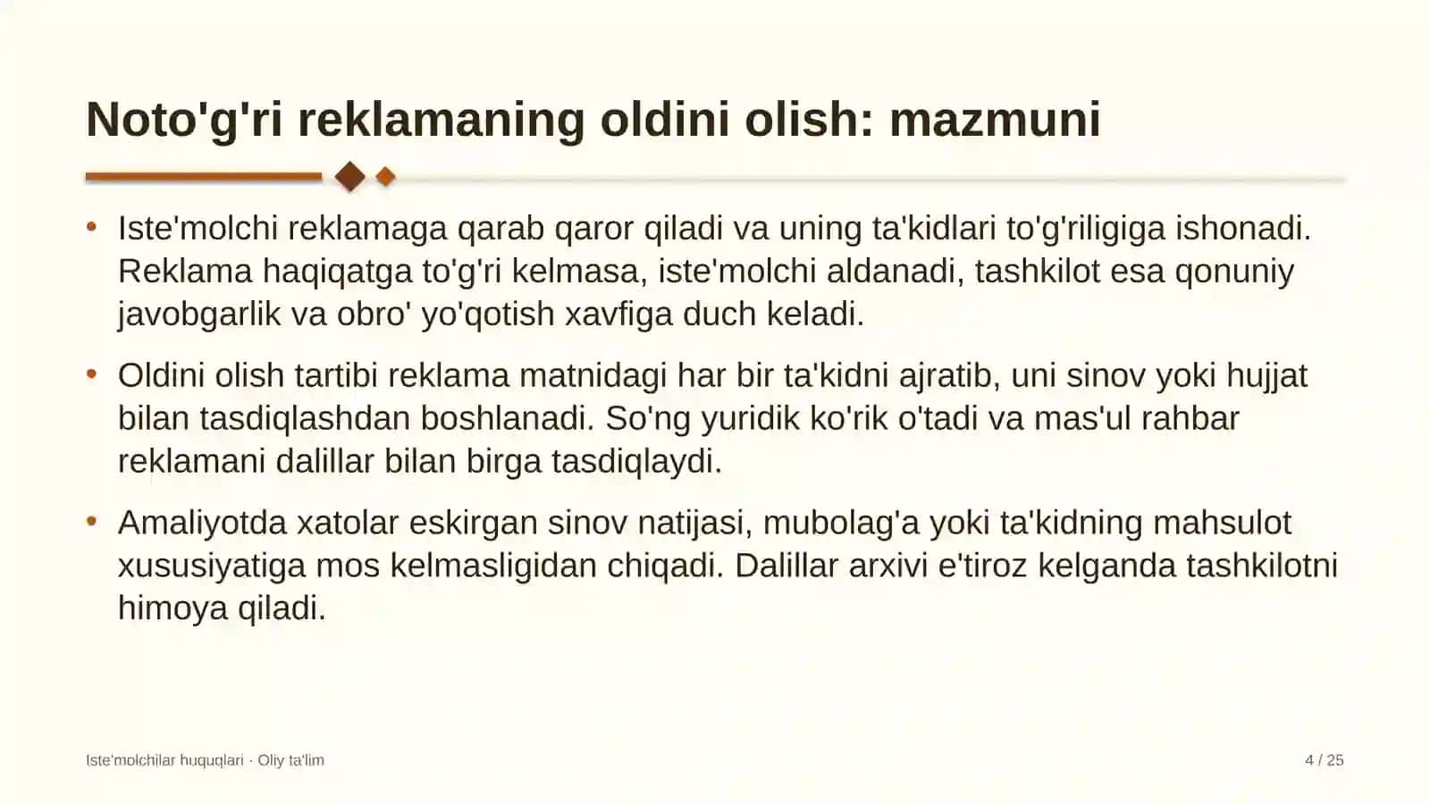 Dasturiy ta'minot ishlab chiqish kompaniyalarida haqiqatga to'g'ri kelmaydigan reklamaning oldini olish 4