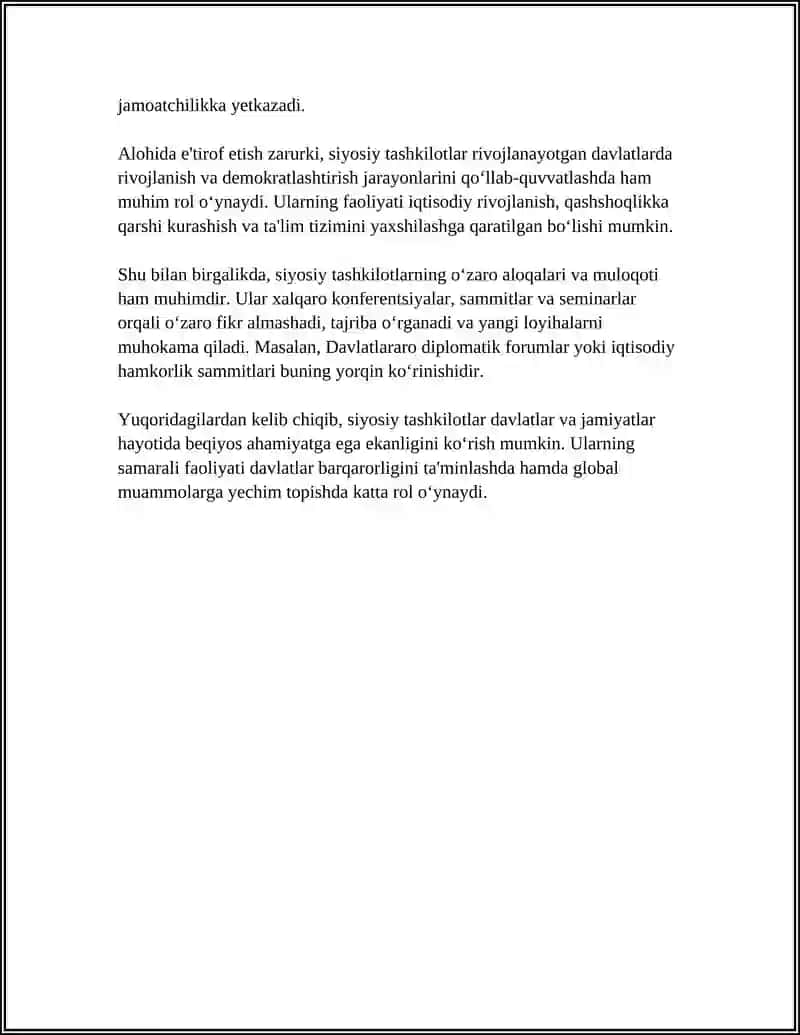 SIYOSIY TASHKILOT TUSHUNCHASI VA UNING XUSUSIYATLARI 4
