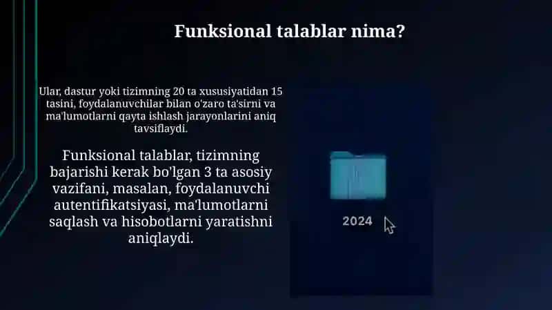 Funksional talablar 4