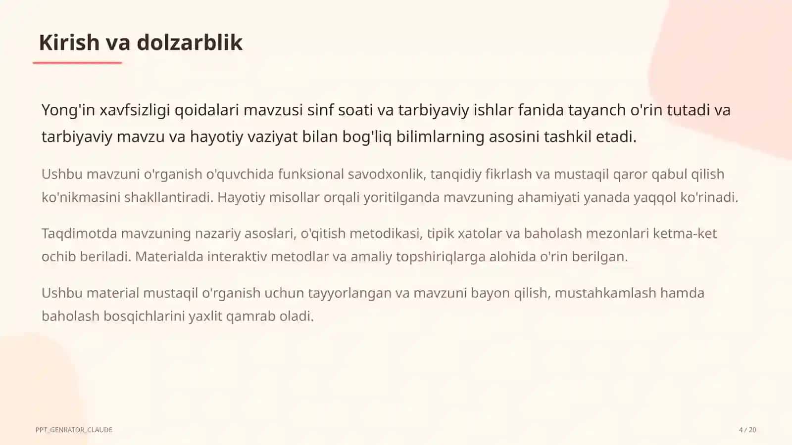 Yong'in xavfsizligi qoidalari 4