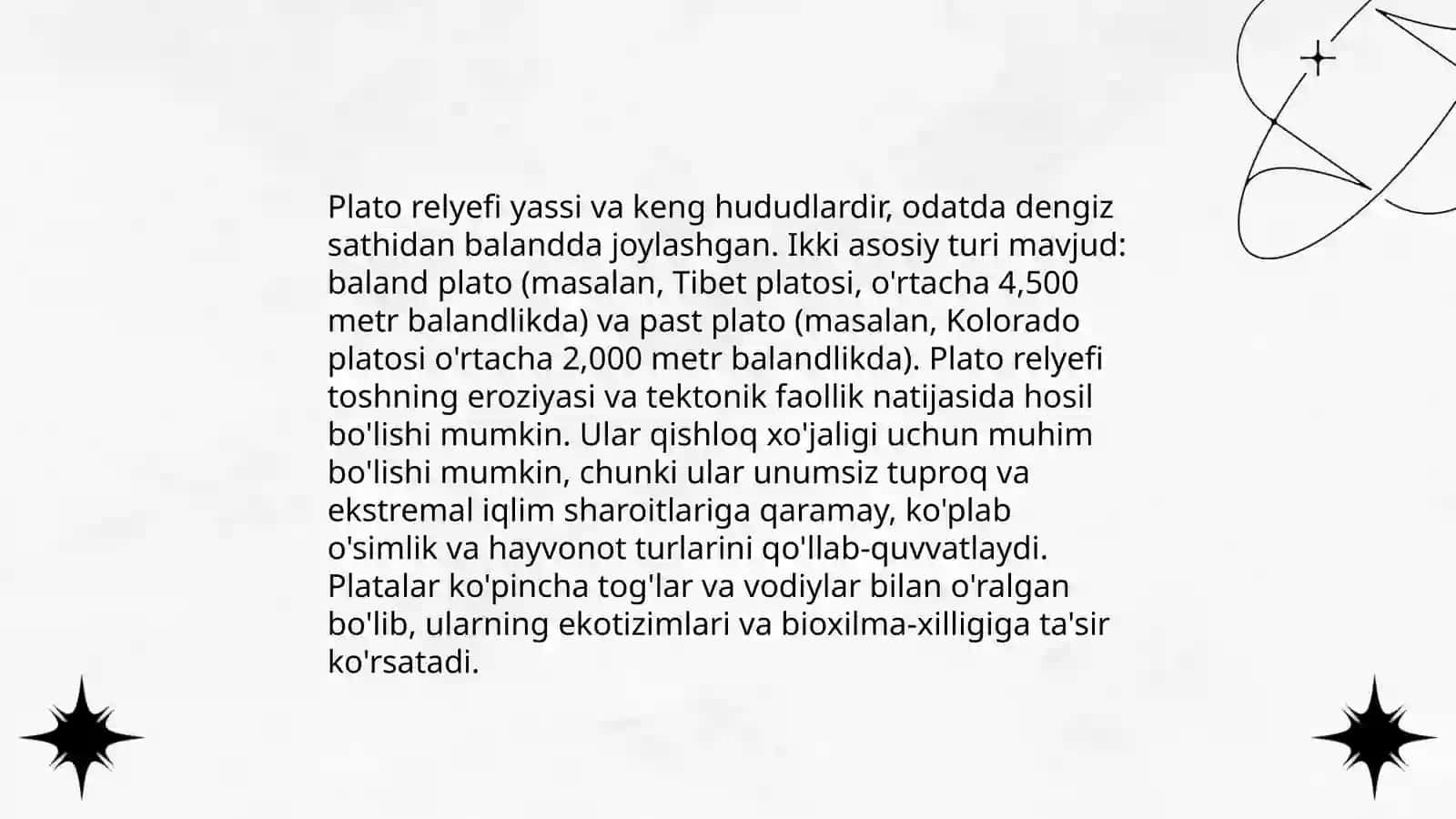 Materiklar relyefi, orografiyasi 4