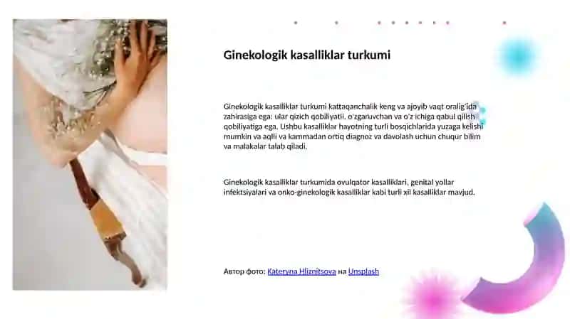 Ayollarning reproduktiv salomatligi Ginekologik kasalliklar 4