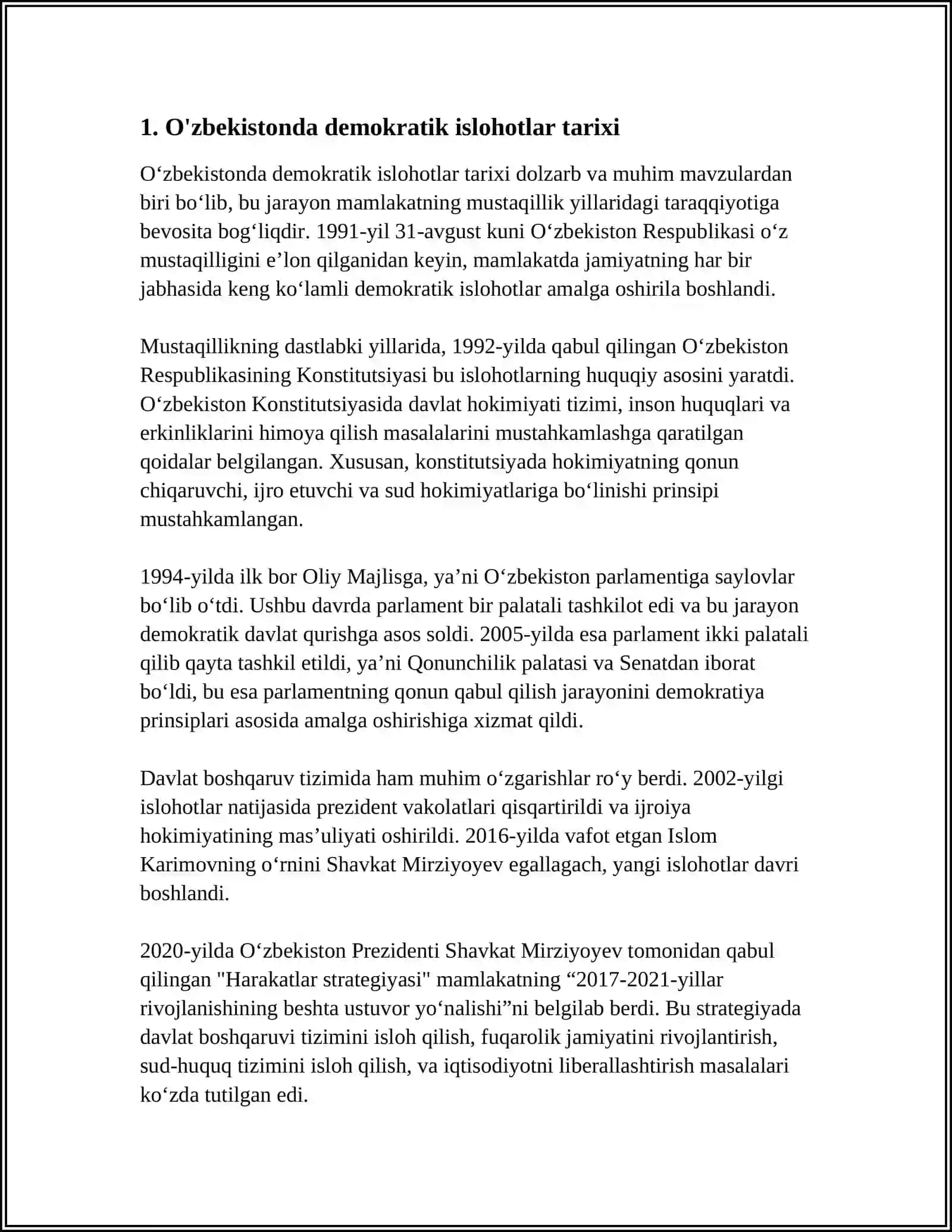 O‘zbekistonda demokratik islohotlar tarixi 4