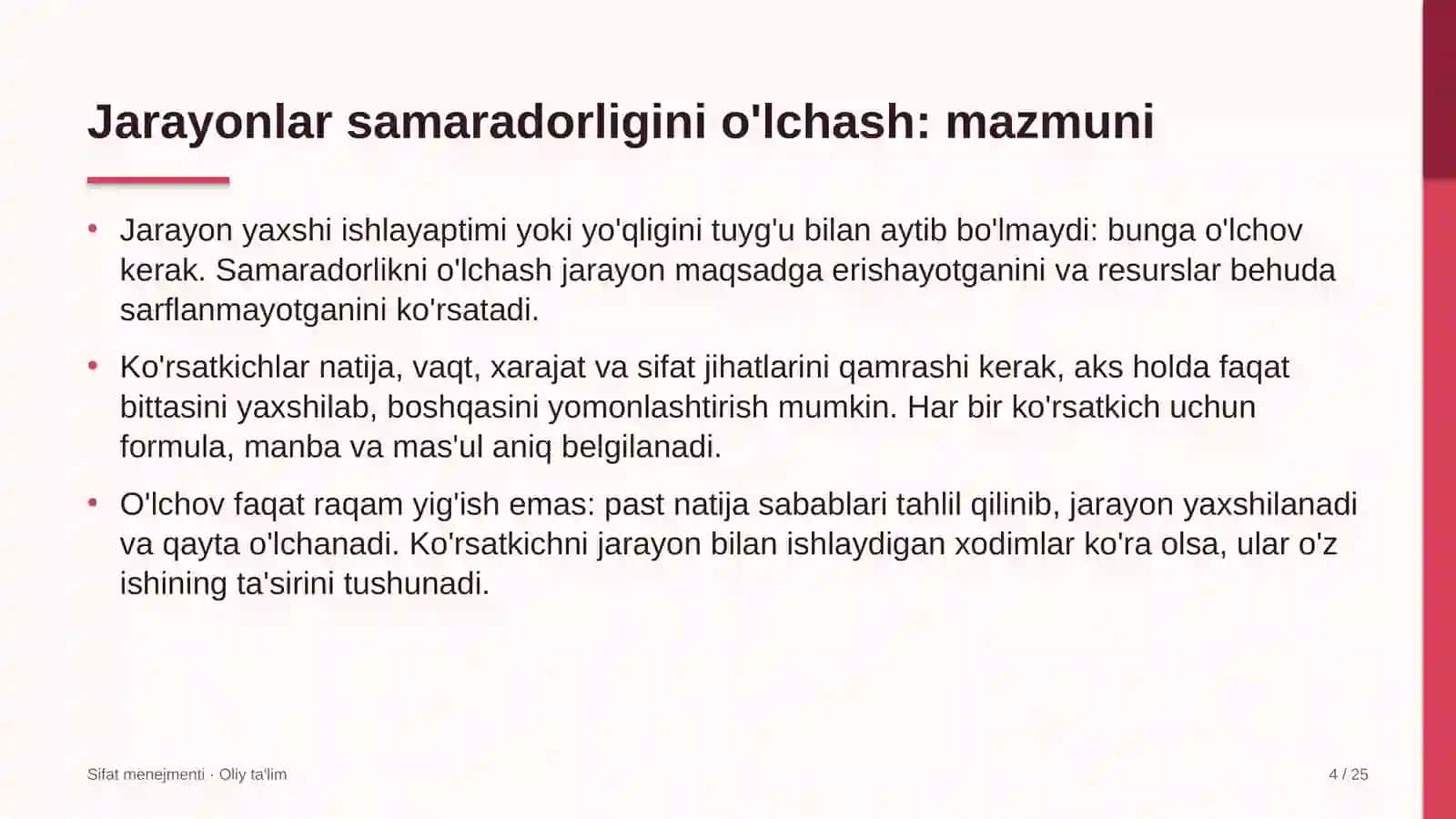 bog'dorchilikda jarayonlar samaradorligini o'lchash 6270 4