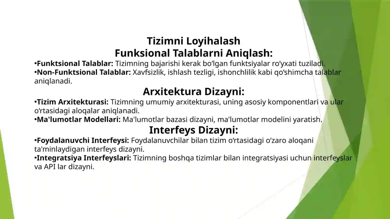 Iqtisodiy axborot tizimlari (IAT) loyihalashtirish bosqichlari 4