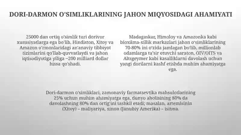Dorivor oʻsimliklar 4