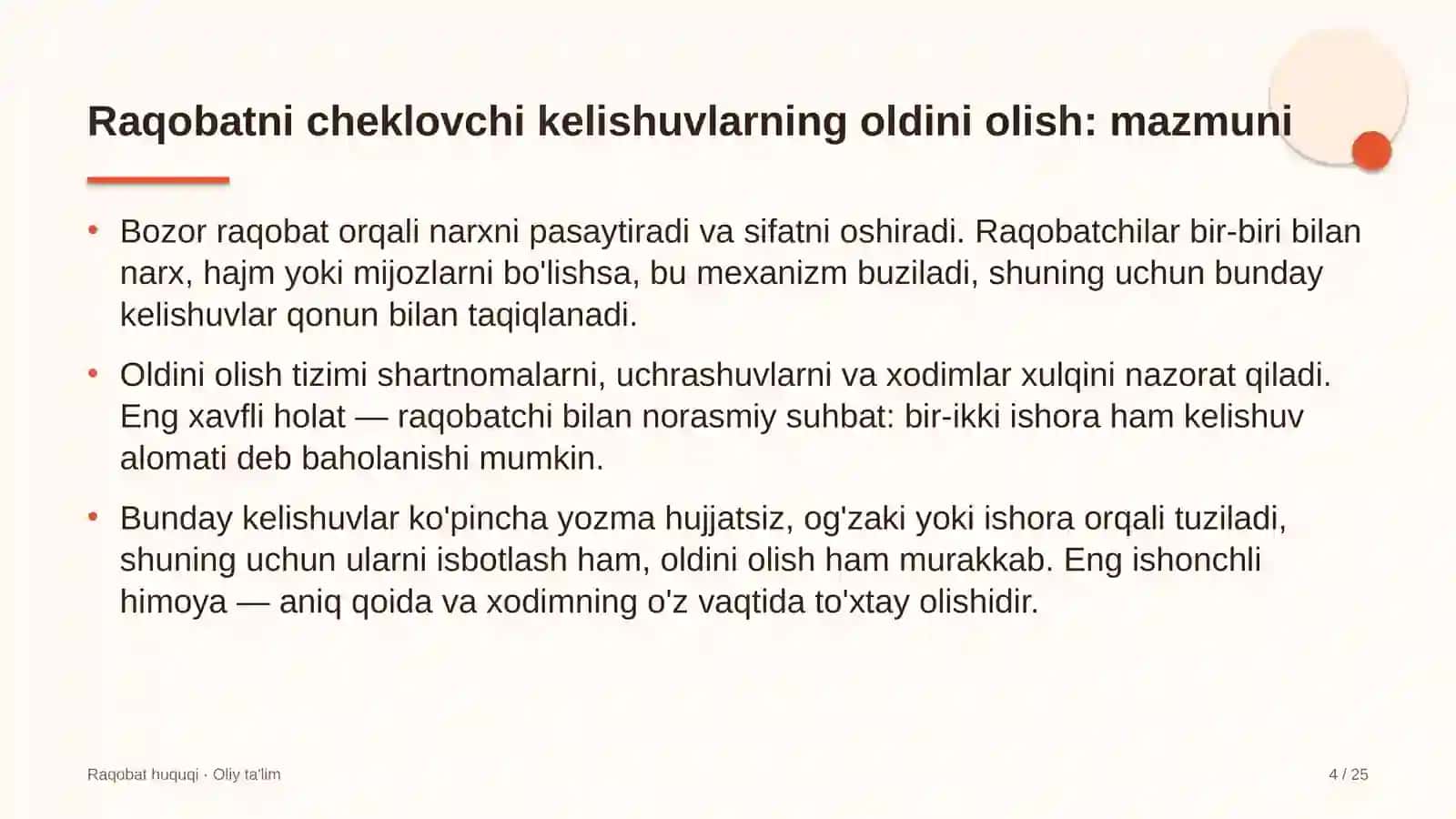 Avtomobilsozlik sanoatida raqobatni cheklovchi kelishuvlarning oldini olish 4