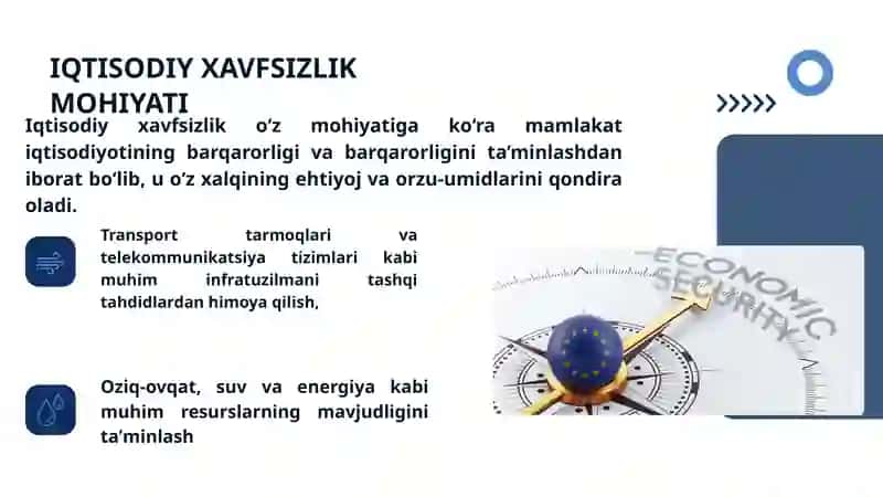 IQTISODIY XAVFSIZLIK MAZMUNI, MOHIYATI, MILLIY MANFAATLARI 4