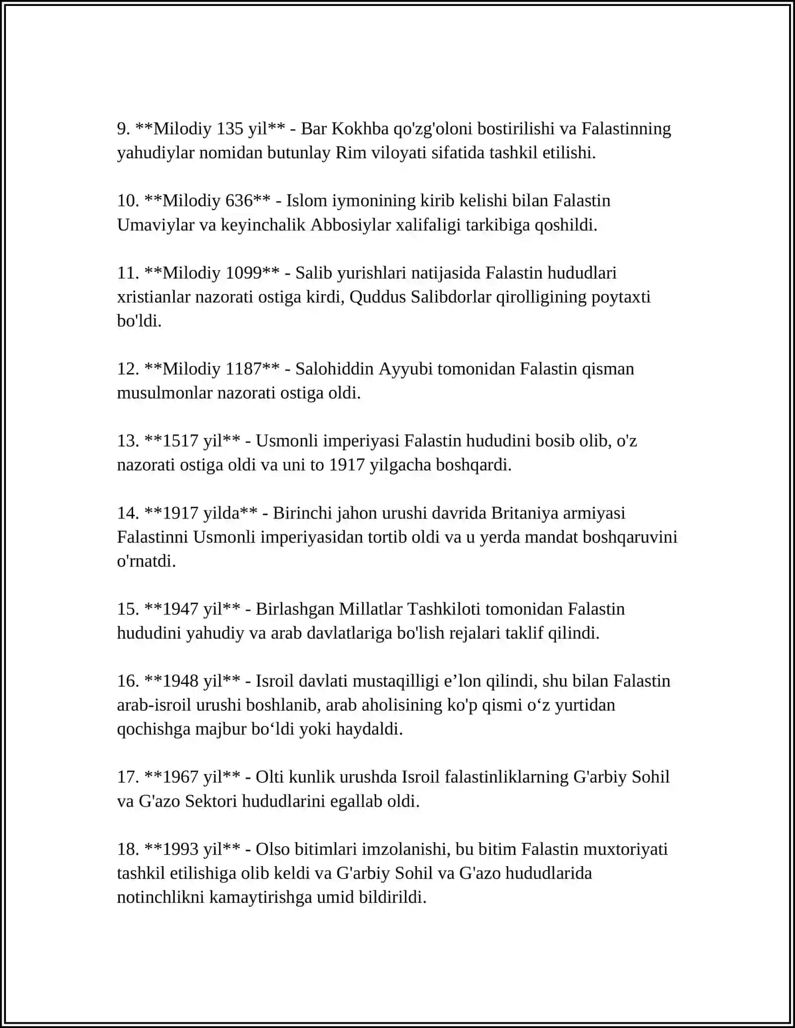 Falastin Davlati tarixi 4