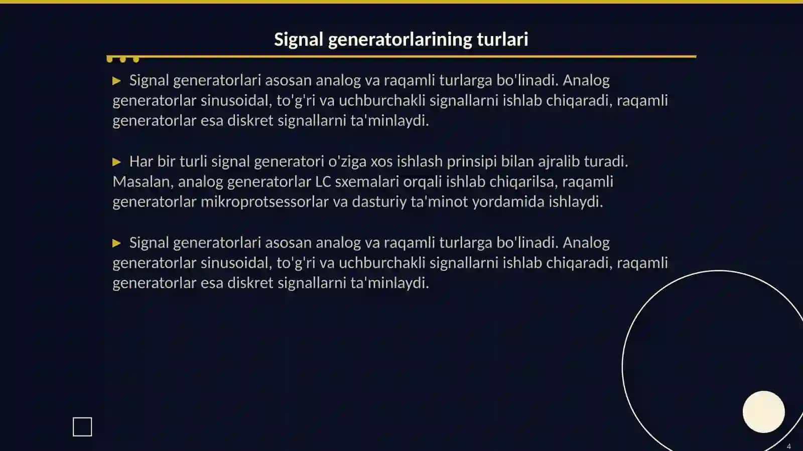 Signal generatorlari, generatorlarning turlari, kvars generatorlari va sxemalari 4