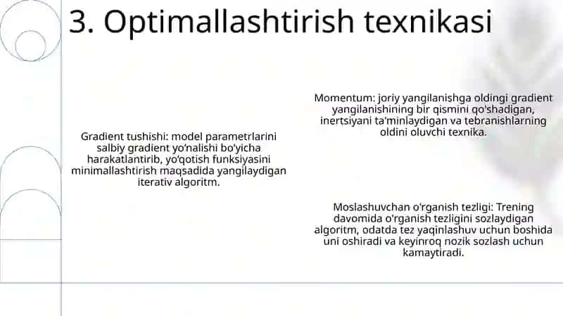Suniy Neyron ToʻRlarni OʻRgatish 4