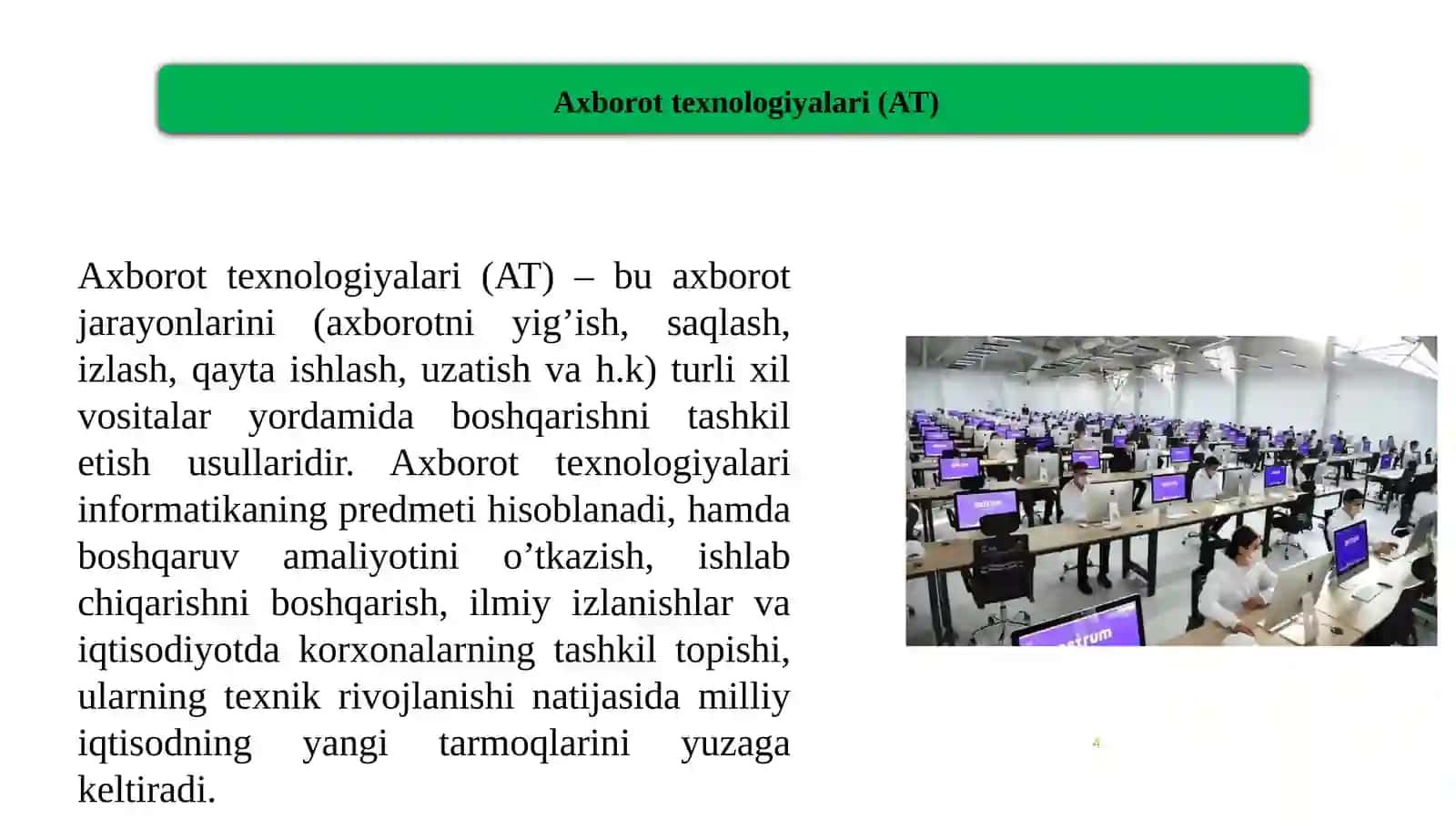 AXBOROTTIZIMLARI 4