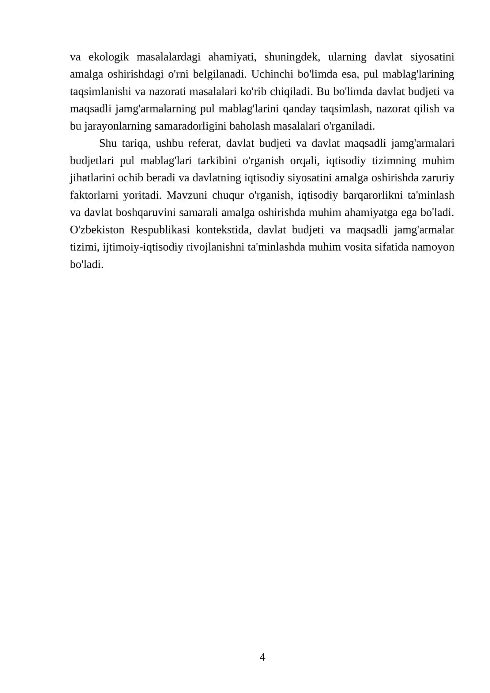 Davlat budjeti va davlat maqsadli jamg'armalari budjetlari pul mablag lari 4