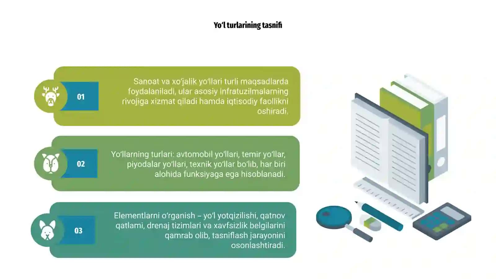 Sanoat va xoʻjalik yoʻllarining elementlarini oʻrganish 4