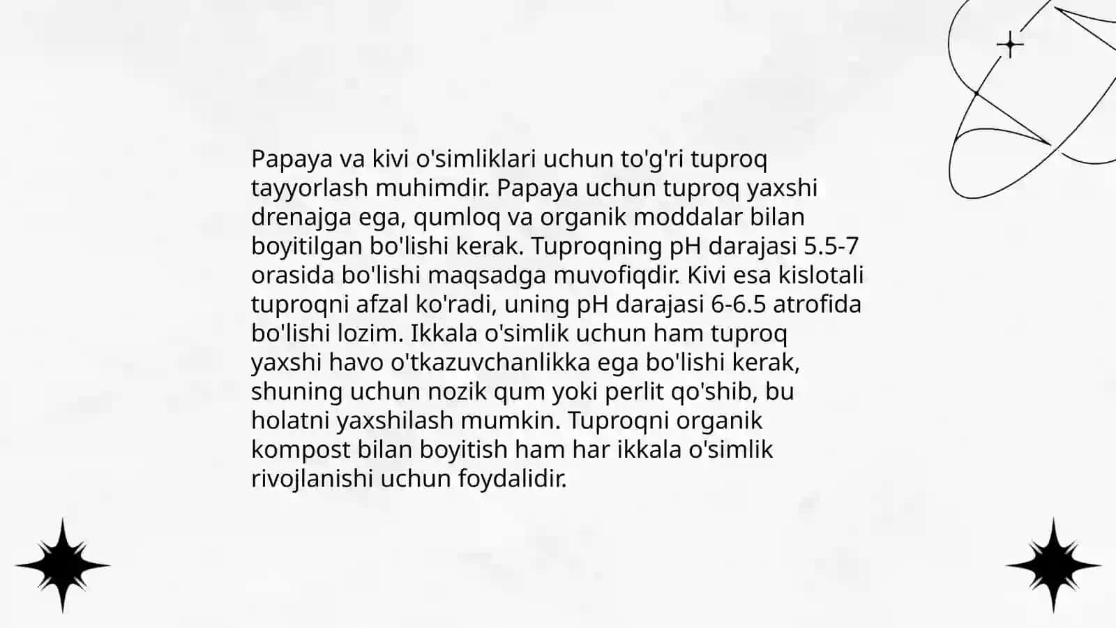 Issiqxonalarda yosh va hosilli papaya va kivi osimligini parvarishlash 4