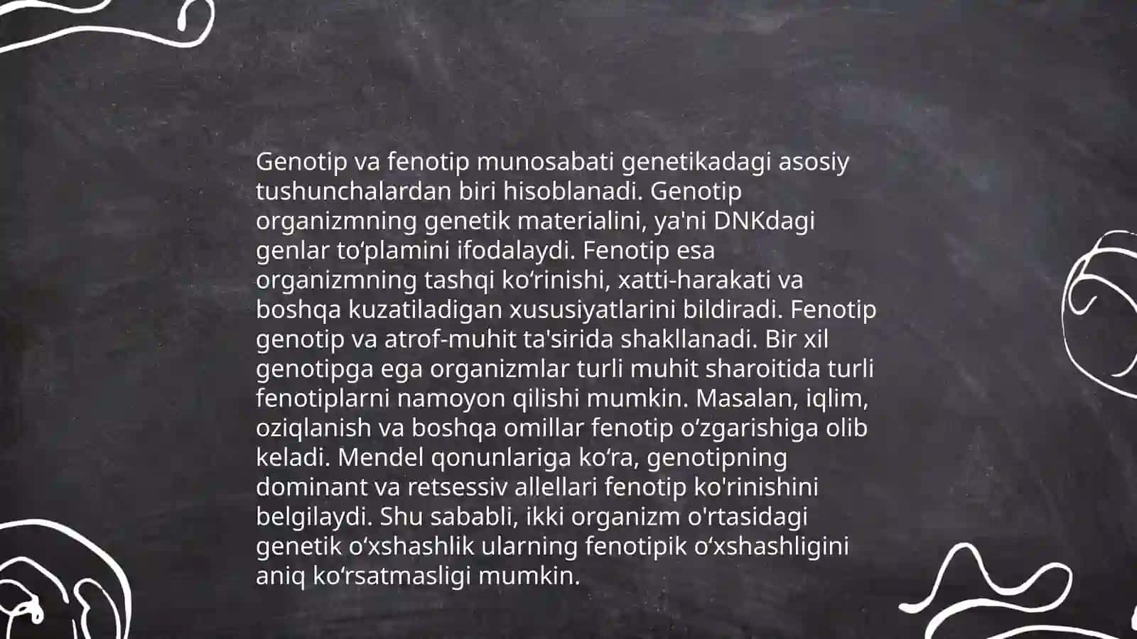 Belgilarning jins bilan birikkan holda irsiylanishi 4