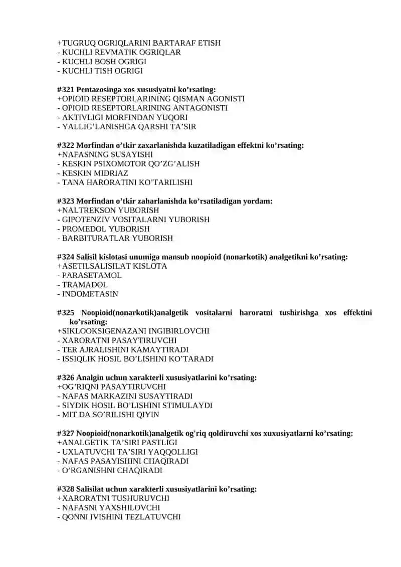 Farmakologiya test 4