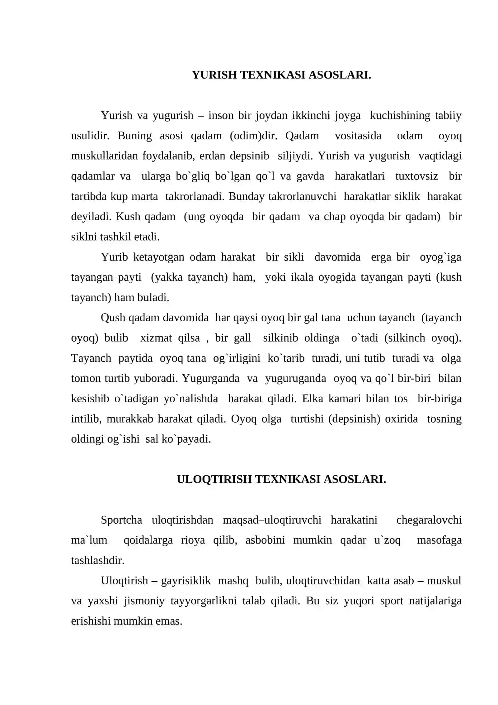 YENGIL ATLETIKA TURLARI TEXNIKASINI O`RGATISH 4